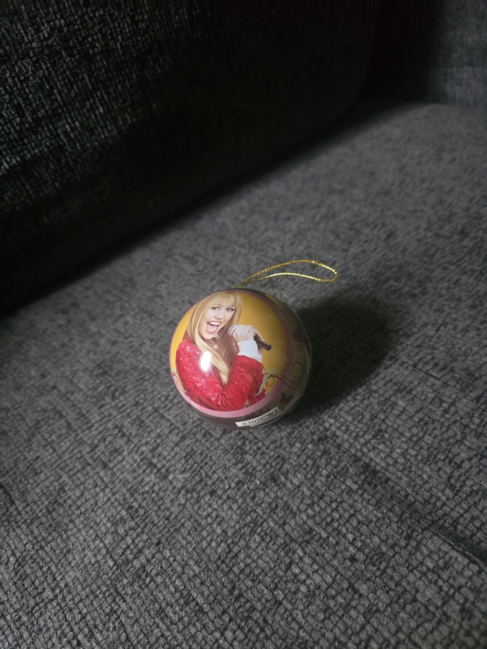 Disney Holiday Ornament Ball with Red and Yellow Artwork